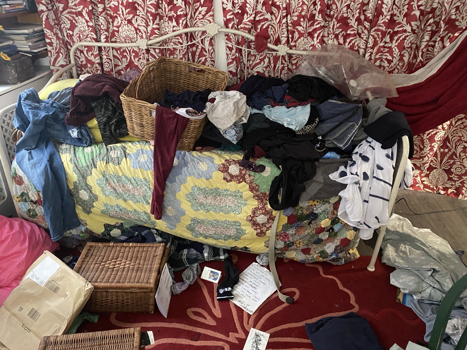Clothes and belongings ready to be sorted during an Everyday Sidekick home reset